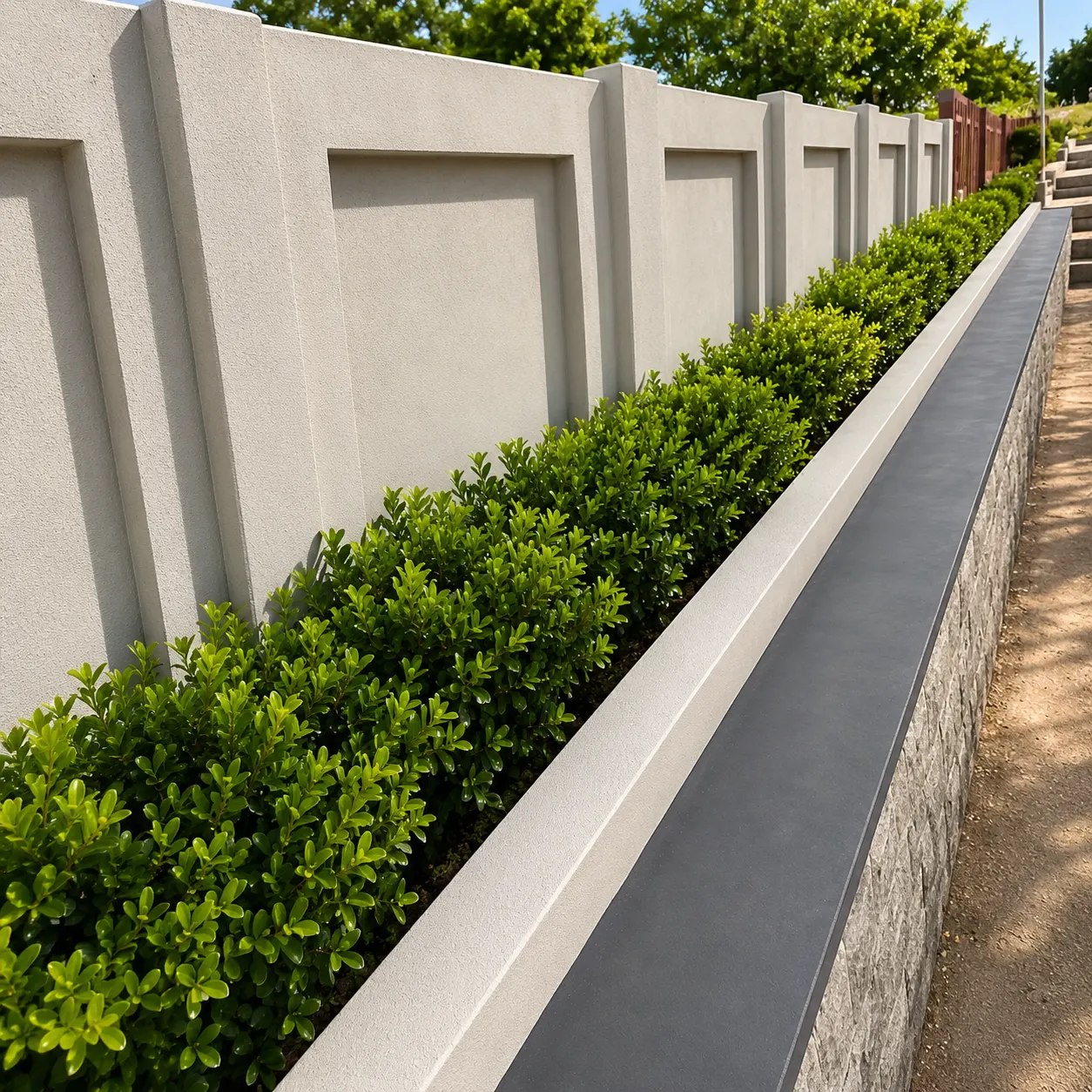 Structured wall landscape