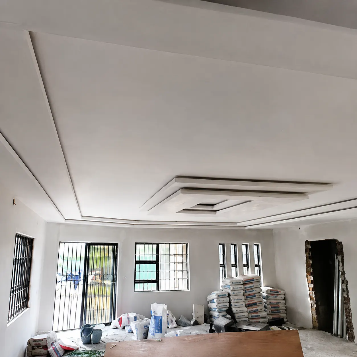 Interior finishing in progress